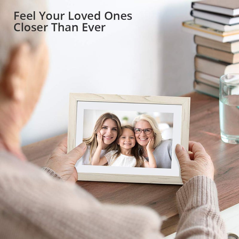 Dragon Touch Digital Picture Frame WiFi 10 inch IPS Touch Screen Digital Photo Frame Display, 32GB Storage, Auto-Rotate, Share Photos via App, Email, Cloud, Classic 10 White, XKS0001-WT-US2 - Image 5